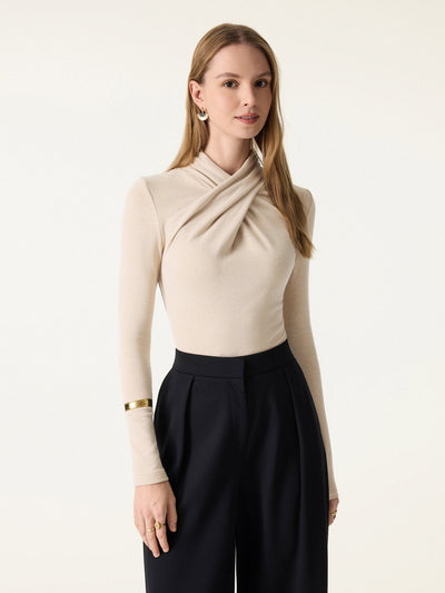 ProWarm Twisted Mockneck Long Sleeve Top