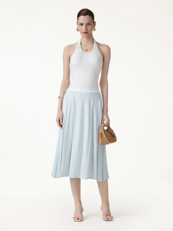 OGLmove CoolTouch Circle Flare Midi Skirt with Pockets