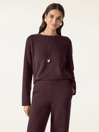 Relaxed Crew Neck Long Sleeve Top