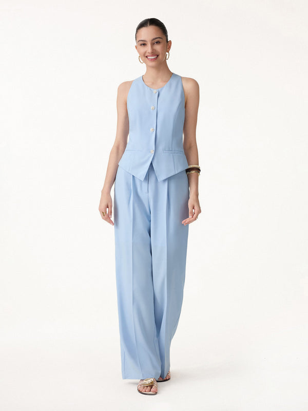 OGLmove Linen Summer Waistcoat with Pockets