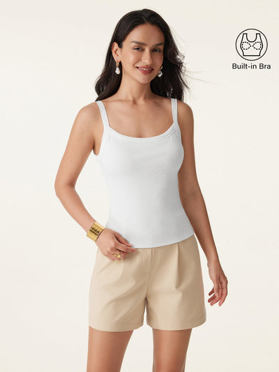 OGLmove Cotton Everyday Low Back New Airy Bra Tank White XS