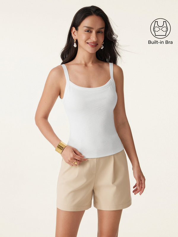 OGLmove Cotton Everyday Low Back New Airy Bra Tank White XS