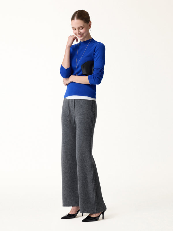 OGLmove Merino-Blend Drawstring Wide-Leg Knit Pants
