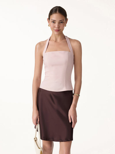 OGLmove Halter Neck Smocked Top