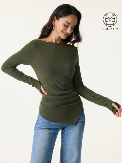 ProWarm Boatneck Side Tucks Asymmetrical Brami