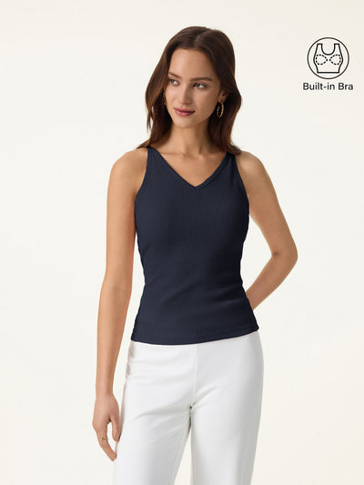 OGLmove V-Neck Spaghetti Bra Tank Squid Ink XS